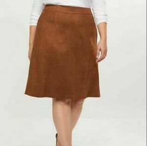 Lane Bryant Faux Suede A-line Skirt
